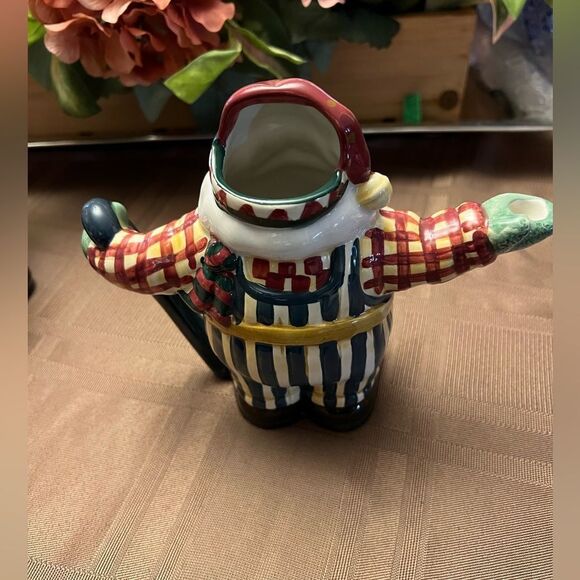 Debbie Mumm Christmas Sugar Creamer Set Woodland Santa Sakura 6" - Picture 4 of 12